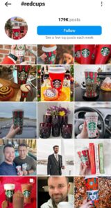 Starbucks #redcups instagram grid